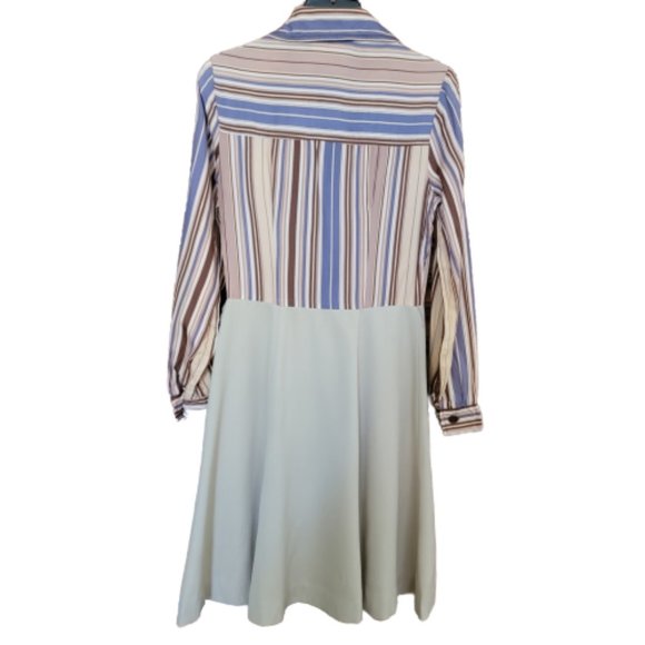 Vintage Jerell of Texas Long Sleeve Lavender and Brown Mini Dress - Picture 3 of 16